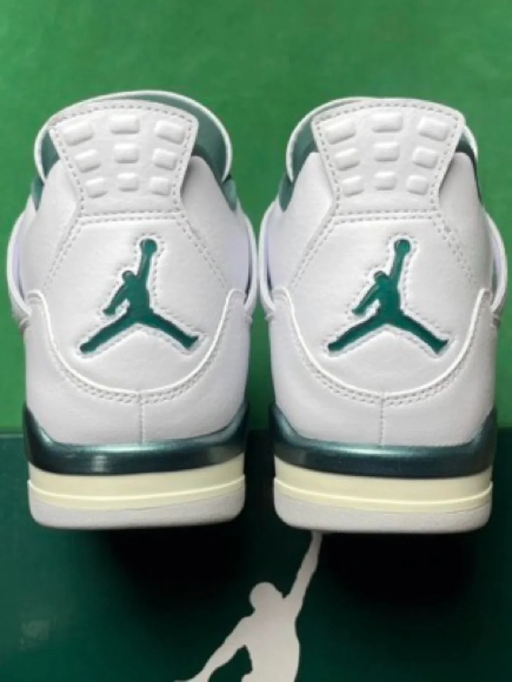 White and Green Men's Basketball Sneakers